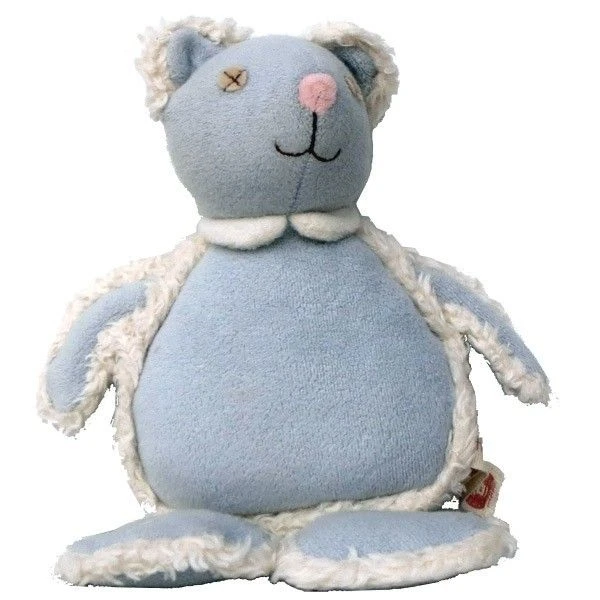 Charlie Bears Doudou Plat Ours Bodo Bleu - Doudou Coton Bio 2 Charlie Bears Doudou Plat Ours Bodo Bleu - Doudou Coton Bio – Image 2