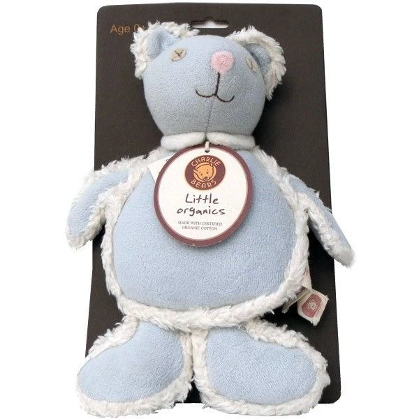 Charlie Bears Doudou Plat Ours Bodo Bleu - Doudou Coton Bio 1 Charlie Bears Doudou Plat Ours Bodo Bleu - Doudou Coton Bio
