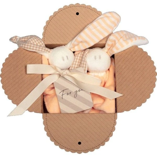 Coffret 2 Doudous HochetCoton Bio Keptin-jrLittle Toddel Pêche 16cm - Doudou Bio 1 Coffret 2 Doudous HochetCoton Bio Keptin-jrLittle Toddel Pêche 16cm - Doudou Bio