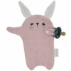 Doudou Attache-sucette Lapin Rose Fabelab® Coton Bio GOTS- Doudou Bio Scandinave
