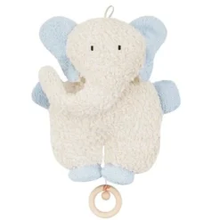 Doudou Boite à Musique éléphant Bleu Coton Hypoallergenique27 Cm - Doudou Efie