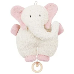 Doudou Boite à Musique éléphant Rose Coton Hypoallergenique27 Cm - Doudou Efie