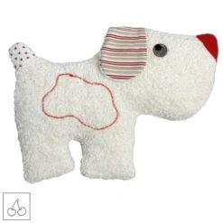 Doudou Bouillotte Efie Noyau Cerises Chien Coloré 32 Cm Coton Organic - Bouillotte Efie