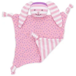 Doudou Carré Plat Hochet Apple Park™ Lapine HiP Hop Coton Bio 30 Cm - Organic Farm Buddies™