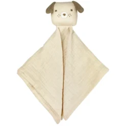 Doudou Lange De Mousseline Chiot Peanut Albetta® 35cm Coton Bio - Lange Doudou