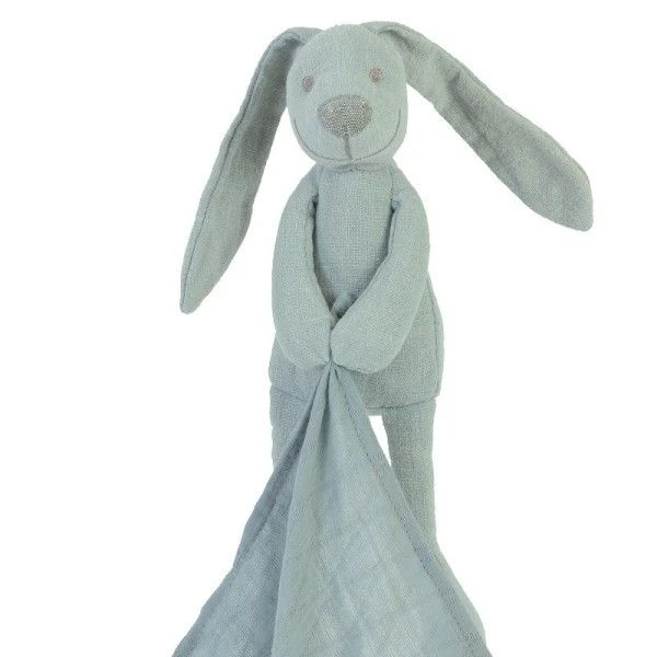 Doudou Lange Lapin Richie Bleu Lagon En Lin 37 Cm Happy Horse® - Doudou 2 Doudou Lange Lapin Richie Bleu Lagon En Lin 37 Cm Happy Horse® - Doudou – Image 2