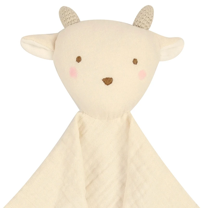 Doudou Plat Carré Lange Mousseline De Coton Bio Chèvre Albetta® 35cm - Doudou Lange 2 Doudou Plat Carré Lange Mousseline De Coton Bio Chèvre Albetta® 35cm - Doudou Lange – Image 2