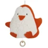 Doudou Musical Coton Bio Efie® Pingouin Orange & Blanc 24 Cm Efie® - Doudou Bio Naturel Efie