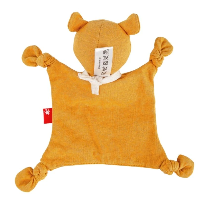 Doudou Naissance Petit Ours Plat à Nœuds Jersey De Coton Bio Jaune Ocre Sigikid® 19 Cm - Doudou Bébé 2 Doudou Naissance Petit Ours Plat à Nœuds Jersey De Coton Bio Jaune Ocre Sigikid® 19 Cm - Doudou Bébé – Image 2