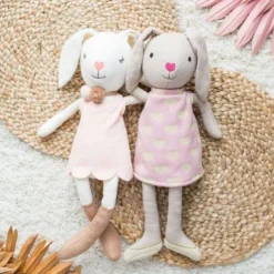 Doudou Peluche Bio Lapine Charlotte 42cm Apple Park™-Jouets Bio Apple Park™ -Jouets En Peluche Soldes doudou peluche bio lapine charlotte 42cm apple park jouets bio apple park 3