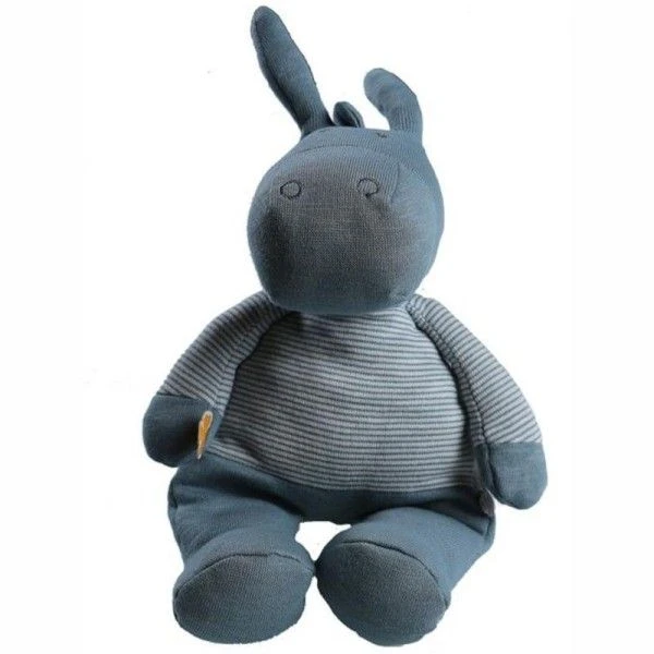 Doudou Peluche Coton Bio Âne Paco Bleu 32cm Noukie's® - Bébé Bio 2 Doudou Peluche Coton Bio Âne Paco Bleu 32cm Noukie's® - Bébé Bio – Image 2