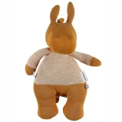 Doudou Peluche Coton Bio Âne Paco Ocre 32cmNoukie's®- Bébé Bio