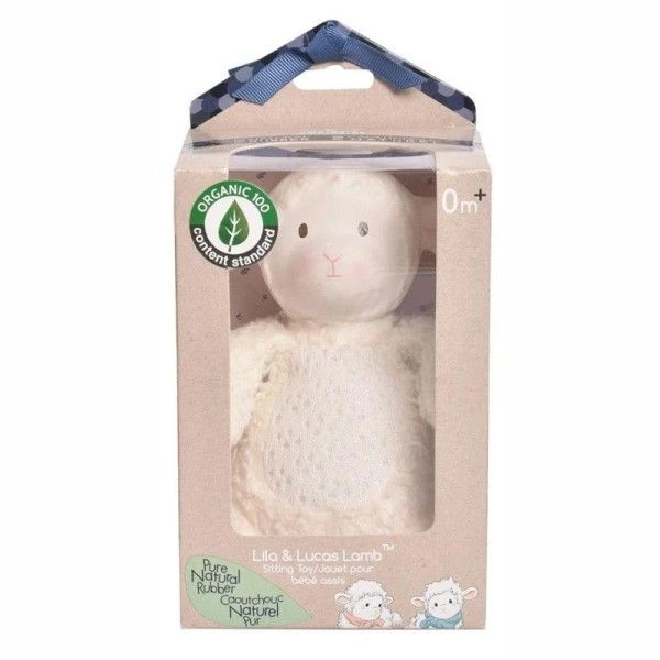 Doudou Peluche Coton Bio & Caoutchouc Naturel Bahbah L'agneau Tikiri® - Jouet Bio 7 Doudou Peluche Coton Bio & Caoutchouc Naturel Bahbah L'agneau Tikiri® - Jouet Bio – Image 7