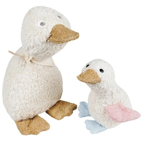 Doudou Peluche Efie Petit Canard Naturel Rose Bleu 19 Cm - Doudou Coton Bio GOTS 2 Doudou Peluche Efie Petit Canard Naturel Rose Bleu 19 Cm - Doudou Coton Bio GOTS – Image 2