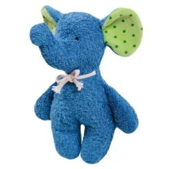 Doudou Peluche Efie Petit Elephant Bleu 20 Cm - Jouet Bio GOTS