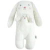 Doudou Peluche éponge De Coton Bio Lapin Et Lapinou 27cm Albetta® - Doudou Rondelets