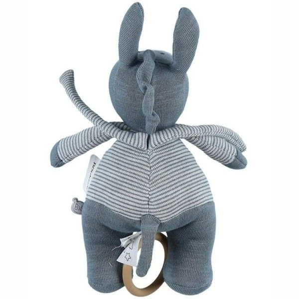 Doudou Peluche Musicale Coton Bio Paco Bleu Noukie's® - Bébé Bio 3 Doudou Peluche Musicale Coton Bio Paco Bleu Noukie's® - Bébé Bio – Image 3