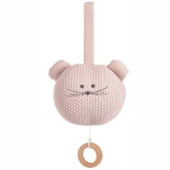 LÄSSIG Doudou Peluche Musicale Tricotée Little Chums Souris Lässig® Coton Bio Gots - Doudous Et Hochets Bio