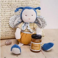 Doudou Peluche Pollen L'abeille 30cm Coton Bio Doudou Et Compagnie® - Doudou Bio Français -Jouets En Peluche Soldes doudou peluche pollen l abeille 30cm coton bio doudou et compagnie doudou bio francais 2
