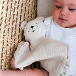Doudou Plat à Nœuds Coton Bio Bear APunt Barcelona®- Doudou Bébé Bio -Jouets En Peluche Soldes doudou plat a noeuds coton bio bear apunt barcelona doudou bebe bio 1