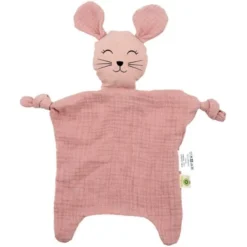 Doudou Plat à Nœuds Coton Bio Souris APunt Barcelona®- Doudou Bébé Bio