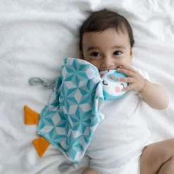 Doudou Plat à Nœuds Coton Naturel Oeko Tex Pingouin APunt Barcelona® - Doudou Bébé -Jouets En Peluche Soldes doudou plat a noeuds coton naturel oeko tex pingouin apunt barcelona doudou bebe 2