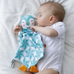 Doudou Plat à Nœuds Coton Naturel Oeko Tex Pingouin APunt Barcelona® - Doudou Bébé -Jouets En Peluche Soldes doudou plat a noeuds coton naturel oeko tex pingouin apunt barcelona doudou bebe 3