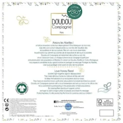 Doudou Plat Bébé Le Renard Ecru-Fleuri 20cm Coton Bio Doudou Et Compagnie® - Doudou Bio Français -Jouets En Peluche Soldes doudou plat bebe le renard ecru fleuri 20cm coton bio doudou et compagnie doudou bio francais 4