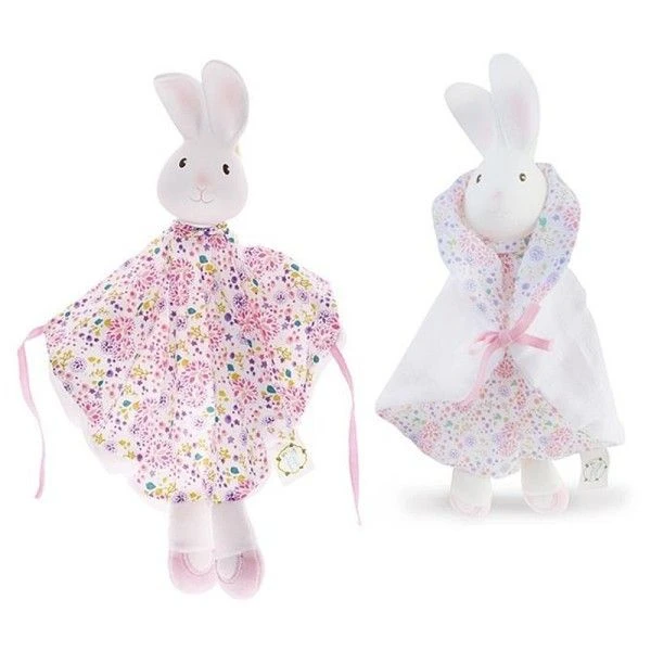 Doudou Plat Caoutchouc Naturel & Coton Havah La Lapine 28cm Meiya & Alvin® - Jouet Bio 2 Doudou Plat Caoutchouc Naturel & Coton Havah La Lapine 28cm Meiya & Alvin® - Jouet Bio – Image 2