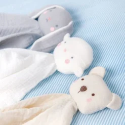 Doudou Plat Carré Lange Mousseline De Coton Bio Lapin Albetta® 35cm - Lange Doudou -Jouets En Peluche Soldes doudou plat carre lange mousseline de coton bio lapin albetta lange doudou 2