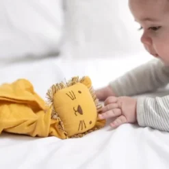 Doudou Plat Carré Lange Mousseline De Coton Bio Lion Albetta® 35cm - Lange Doudou -Jouets En Peluche Soldes doudou plat carre lange mousseline de coton bio lion albetta lange doudou 3
