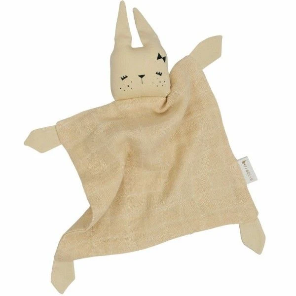 Doudou Plat Carré Lapin Jaune PaleFabelab® Mousseline Coton Bio GOTS- Doudou Bio Scandinave 1 Doudou Plat Carré Lapin Jaune PaleFabelab® Mousseline Coton Bio GOTS- Doudou Bio Scandinave