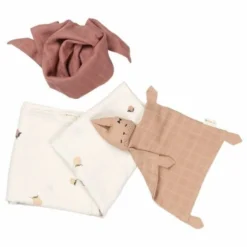 Cadeau De Naissance Coffret Doudou & Lange Lapin Pêche Fabelab® Coton Bio GOTS- Doudou Bio Scandinave