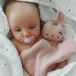 Doudou Plat Carré Lapine Vieux Rose Fabelab® Coton Bio GOTS- Doudou Bio Scandinave -Jouets En Peluche Soldes doudou plat carre lapine vieux rose fabelab coton bio gots doudou bio scandinave 2