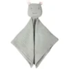 Doudou Plat Carré Mousseline De Coton Bio Hippopotame Albetta® 35cm - Lange Doudou