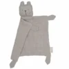 Doudou Plat Carré Ours Beige Fabelab® Mousseline Coton Bio GOTS- Doudou Bio Scandinave