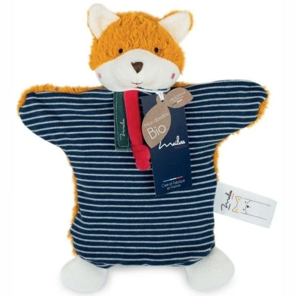 Doudou Plat Marionnette Renard 25 Cm Maïlou Tradition® Coton Bio - Doudou Made In En France 2 Doudou Plat Marionnette Renard 25 Cm Maïlou Tradition® Coton Bio - Doudou Made In En France – Image 2