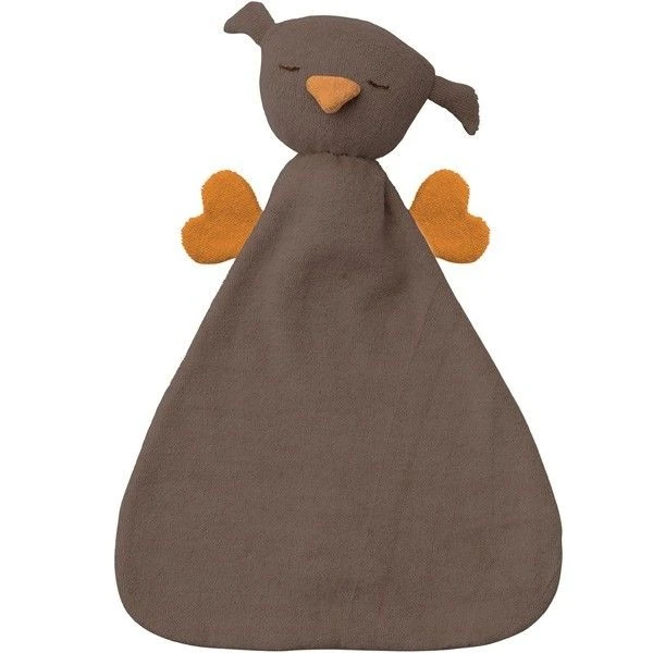 Doudou Plat Peppa® Coton Bio Hibou Hugo Chocolat Mandarine - Doudou Bio Equitable 1 Doudou Plat Peppa® Coton Bio Hibou Hugo Chocolat Mandarine - Doudou Bio Equitable
