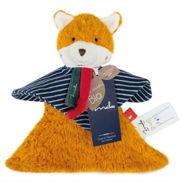 Doudou Plat Renard 22 Cm Maïlou Tradition® Coton Bio - Doudou Bio Fait En France 2 Doudou Plat Renard 22 Cm Maïlou Tradition® Coton Bio - Doudou Bio Fait En France – Image 2