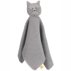 LÄSSIG Doudou Plat Tricoté Little Chums Chat Lässig® 28cm Coton Bio Gots - Doudous Et Hochets Bio