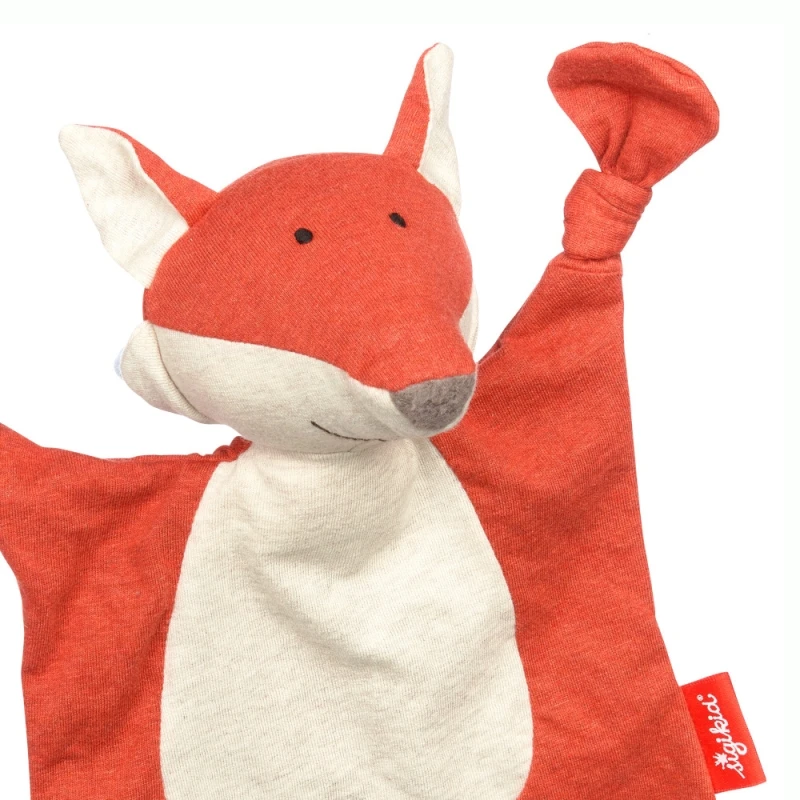 Doudou Renard Plat à Nœuds Jersey De Coton Bio Sigikid® 26 Cm - Doudou Bébé 2 Doudou Renard Plat à Nœuds Jersey De Coton Bio Sigikid® 26 Cm - Doudou Bébé – Image 2