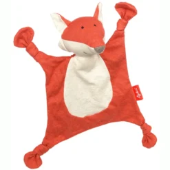 Doudou Renard Plat à Nœuds Jersey De Coton Bio Sigikid® 26 Cm - Doudou Bébé