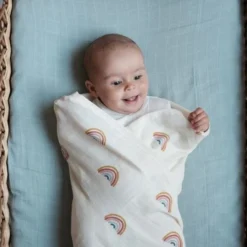 Jouets En Peluche Soldes -Jouets En Peluche Soldes duo de langes swaddle arc en ciel fabelab coton bio gots lange coton bio 1