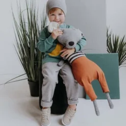 Grande Peluche Doudou Bio Souris Wooly Organic® Coton Bio 70 Cm - Doudou Bio GOTS -Jouets En Peluche Soldes grand peluche doudou bio souris wooly organic coton bio 70 cm doudou bio gots 2