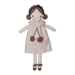 Grande Poupée De Tissu "Tarte Aux Cerise" Fabelab® 40 Cm Coton Bio GOTS- Jouet Bio Scandinave