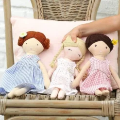 Grande Poupée Lin Robe De Mousseline Becky 40 Cm Coton Bio Albetta® - Poupée Tissu Bio -Jouets En Peluche Soldes grande poupee lin robe de mousseline becky coton bio albetta poupee tissu bio 2