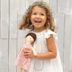 Grande Poupée Lin Robe De Mousseline Becky 40 Cm Coton Bio Albetta® - Poupée Tissu Bio -Jouets En Peluche Soldes grande poupee lin robe de mousseline becky coton bio albetta poupee tissu bio 5