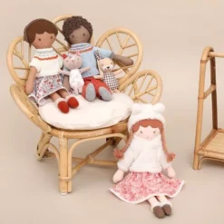 Grande Poupée Lin Robe De Mousseline Margot 40 Cm Coton Bio Albetta® - Poupée Tissu Bio -Jouets En Peluche Soldes grande poupee lin robe de mousseline margot coton bio albetta poupee tissu bio 2