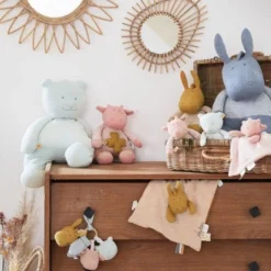 Hochet Attache Tétine & Anneau De Dentition Coton Bio & Caoutchouc Lola Rose Noukie's® - Bébé Bio -Jouets En Peluche Soldes hochet attache tetine anneau de dentition coton bio caoutchouc lola rose noukie s bebe bio 3
