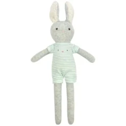 Peluche éponge De Coton Bio Lapin 35cm Albetta® - Peluche Bio